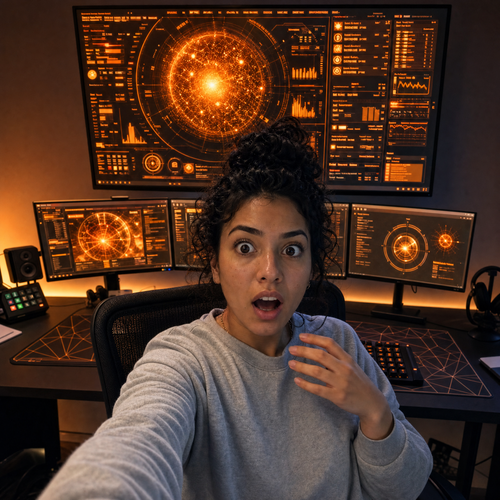 Reacting to your own Jarvis-style voice orb (orange)