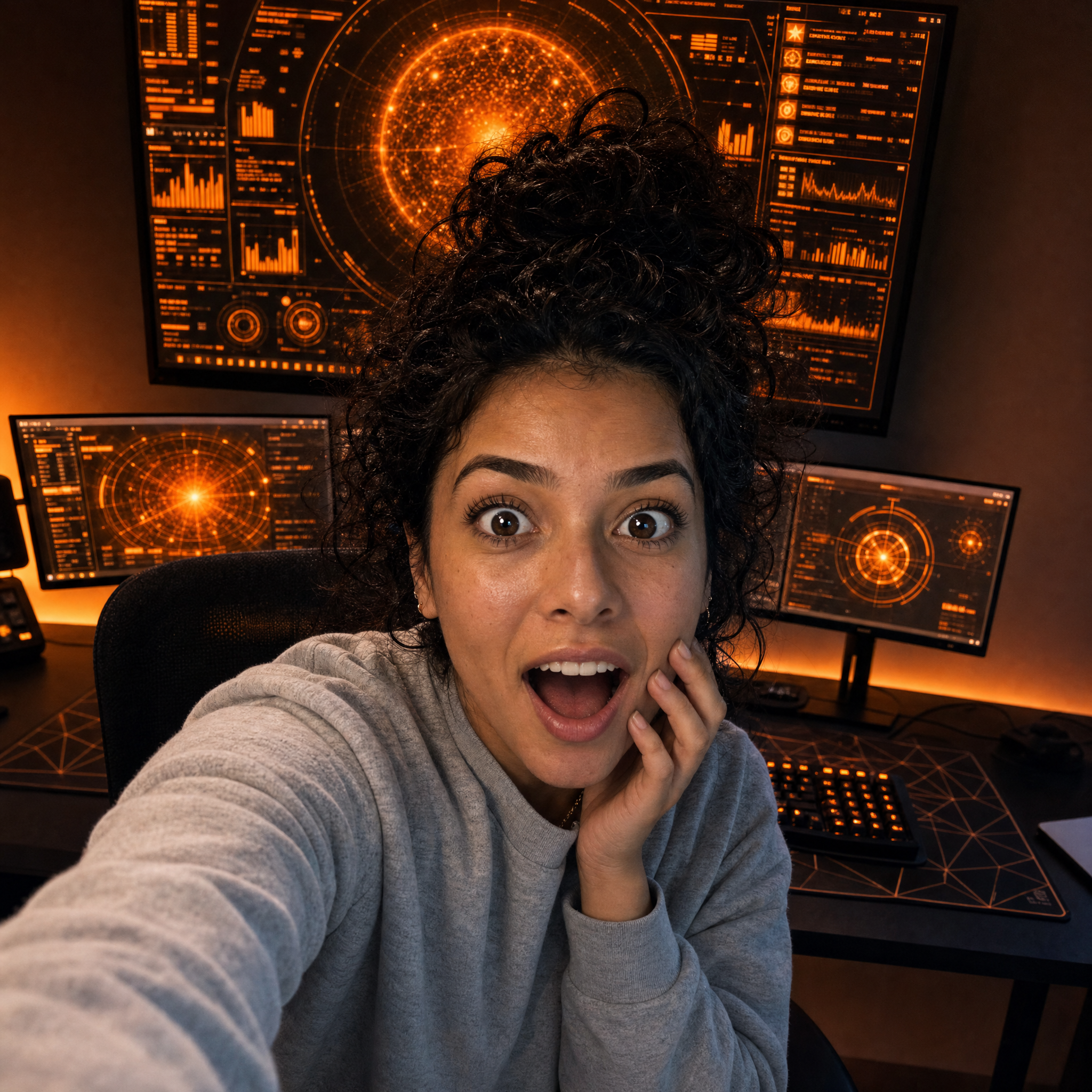 Amazed reaction to a personal AI agent that talks back